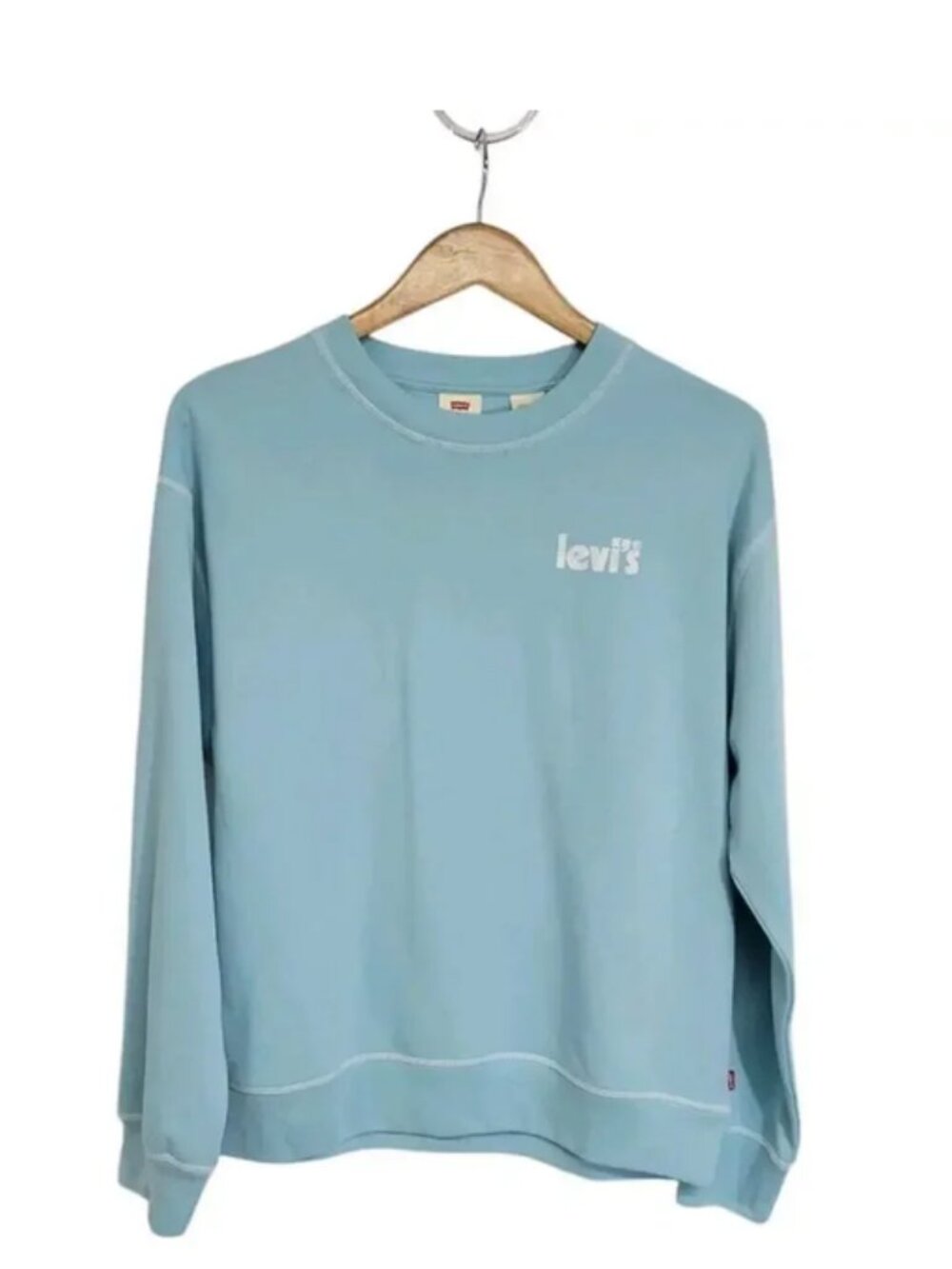 Levi's Light Blue Boxy Pullover Sweatshirt